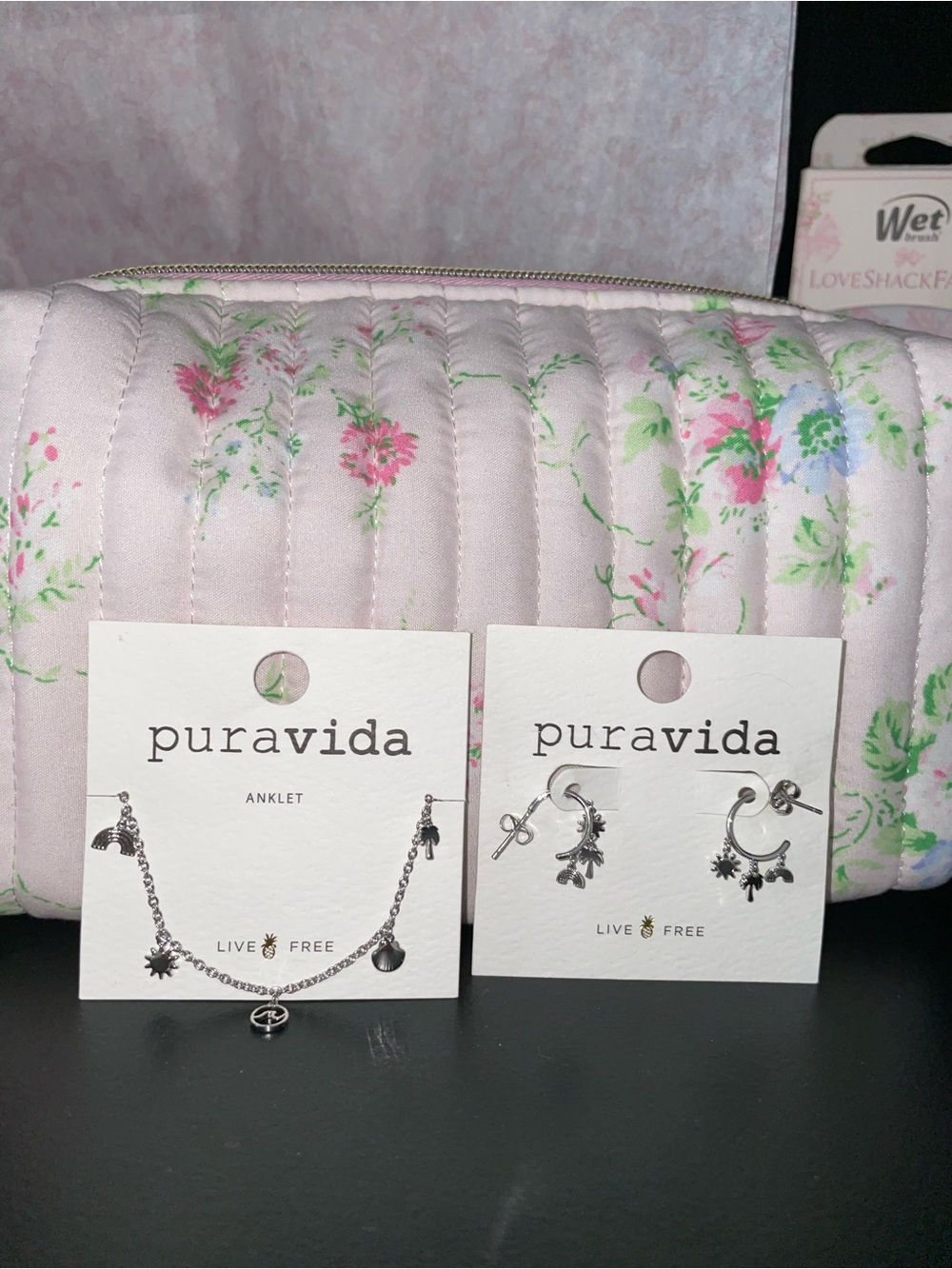 Pura Vida Bracelets maui charms anklet and earrings set